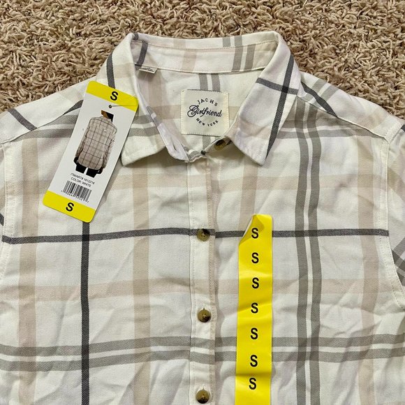 NWT Jachs Girlfriend Women's Plaid Super Soft Flannel Button Shirt, Size S - Picture 7 of 11